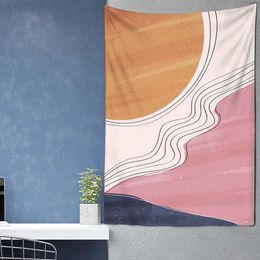 Tapisseries Caméras dôme 2021 NewTapisserie Paysage naturel Soleil Forêt Montagne Tenture murale Illustration Hippie Tapisserie Tapis mural Beauté