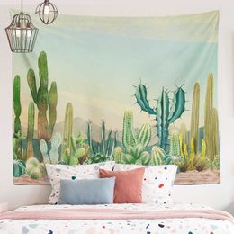 Tapisseries dôme caméras tapisserie décoration Cactus plante fleur tapisserie maison chambre canapé fond tissu R230714