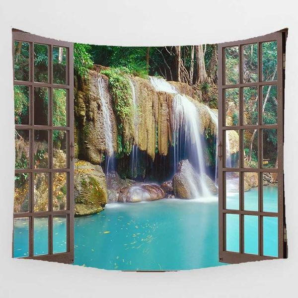 Tapisseries Dôme Caméras Tenture Murale Tapisserie Cascade Beau Motif Mur Art Tapisserie Murale Tapisserie Décoration Murale Tapisserie R230714