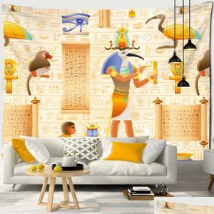 Tapestries Egyptische cituut Tapijtwand hangende retro psychedelische hekserij Mystery slaapkamer kunst hippie hippie home decor drop levering gard dhe4g