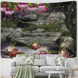 Tapestries Enchanted Forest Tapestry Wall Hangende hippie Art Wall Achtergrond Decor Doek R230815