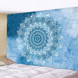 Tapices Europa y América India Patrón de mandala Sala de estar Dormitorio Tapiz Decoración del hogar Flor geométrica Tela colgante Drop D Otap7