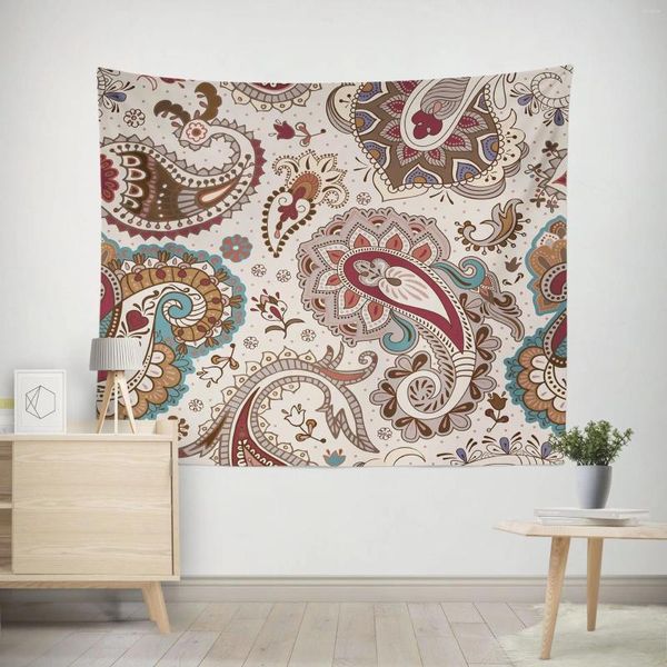 Tapices European Classical Geométrico Geométrico Patrón de hojas Polyéster Tapestry Tapestry Livingroom Crafts