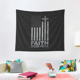 Tapisseries foi sur la peur drapeau américain chrétien Vintage tapisserie décorations pour la maison décoration pour chambre