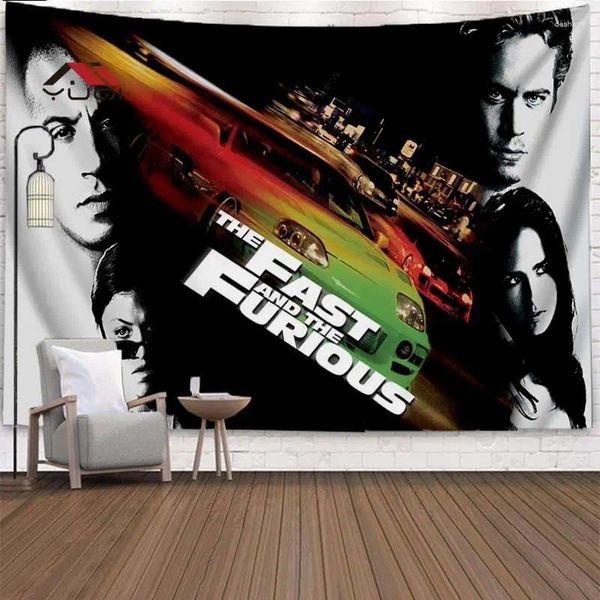 Tapisseries murales Fast And Furious, film classique, grande taille, décoration de salon, de maison, 6 tailles