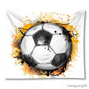 Tapisses Football Tapestry Football Mur suspendu Litspread Dorm Bedroom Home Textile Decorations peut être personnalisée R230810