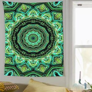Tapestries fractal mandala kleurrijk tapijt hippie decor deken muur hangende kamer esthetische slaapkamer achtergrond