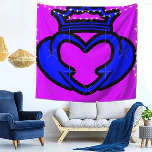 Tapisseries amitié avec coeur décor de mur tapisserie moderne offrante cadeau personnalisable en polyester couleur vive