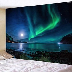 Wandtapijten Galaxy Star Tapestry Ruimte Landschap Paars Art Wall Decor Home