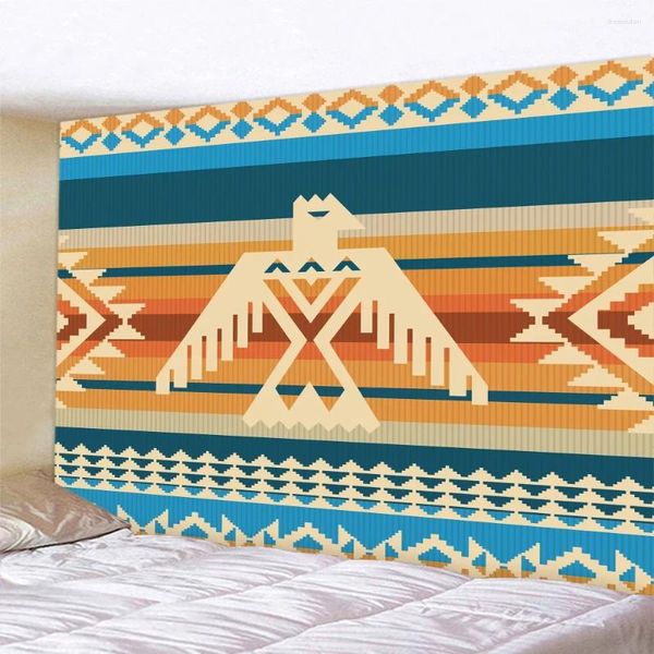 Tapisses géométriques couleur rayée décoration de maison bohème mur tapisserie padding