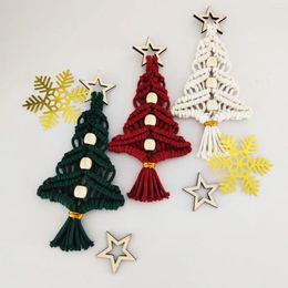 Tapisses tissées à la main de Noël arbre pentagonal décorations d'étoiles décoration pendentifs à la maison décoration murale bijoux faits à la main