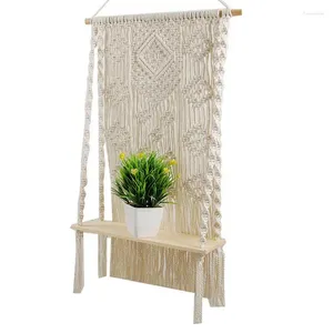 Tapestries hangende plantenplank wandplanter hanger voor planten boho handgemaakte touw bloem pot mand houder decor indoor
