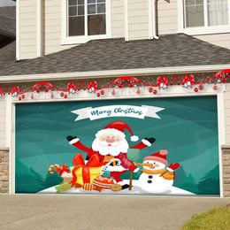 Tapices hogar Navidad telón de fondo tela decoración de puerta de garaje tapiz colgante de pared lugar de fiesta arreglo escena artística