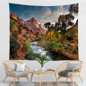 Tapisseries Décoration d'intérieur tapisserie paysage naturel mer montagne voyage plage chambre boho tapis mural décoratif tapisserie murale de vacances 230x180 cm