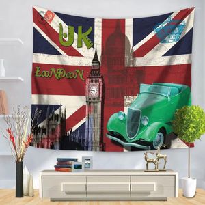 Tapisseries Home Decorative Mur suspendu tapis tapisserie rectangle lit Famme Building Europe Scenic UK London Paris Pattern gt1248