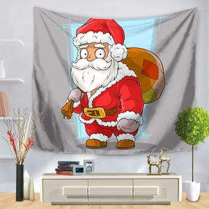 Tapisseries Home Decorative Mur suspendu tapis tapisserie rectangle litspread dessin animé Noël santa claus wail motif gt1229