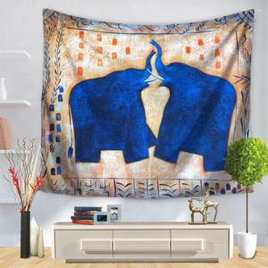 Tapisseries maison décorative suspendu tapis tapisserie rectangle litspread abstrait animal éléphant couleur peinture motif gt1180
