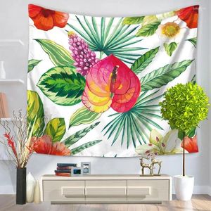 Tapisseries Home Decorative Mur suspendu tapis tapisserie 130x150cm lits de lit tropic de plante verte tropique Modèle floral GT1093