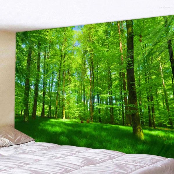 Tapisseries intéressantes beaux bois forêt buisson Jungle paysage chambre salon pique-nique tapis voyage tapisserie décor à la maison
