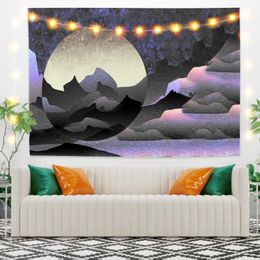 Tapestries Ivory Moom en Clons Landscape Tapestry Vintage Exotische Zomer Plant Natuur Frame voor Slaapkamer Pografische Muur Decor