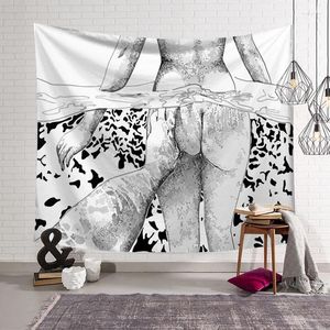 Tapisseries jacquard coton tapotement de mur tissé personnalisé suspendu pour chambre à coucher