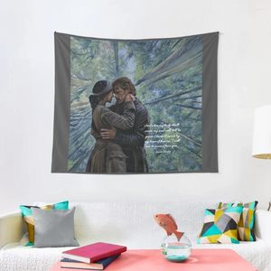 Tapisseries Jamie et Claire Fraser / Outlander Quote Tapestry Decoration Home Decor for Room Decorations esthétique