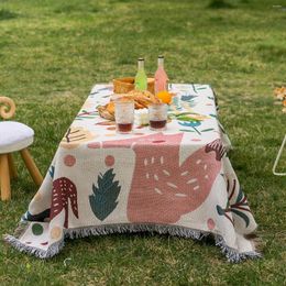 Tapisseries kawaii couverture pique-nique de camping extérieur couverture de table de table de table rose coréen kint