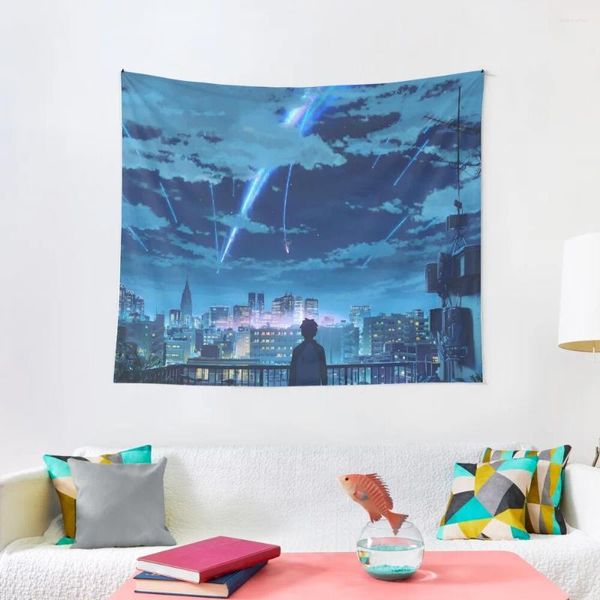 Tapisseries kimi no na wa // Votre nom Taki Stars Balcony Tapestry coréen décor décor mural mural champignon