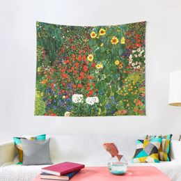 Tapestries Klimt - Farm Garden with Sunflowers Tapestry Home Decoration Products Room Ornamens