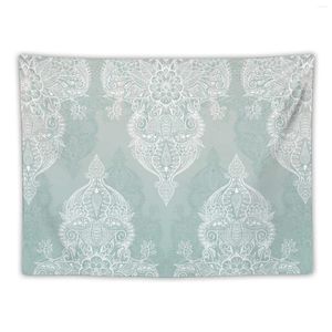Tapestries Lace Shadows - Soft Grey White Marokkaanse doodle Tapestry Decoratie Home Wall Decor Slaapkamer