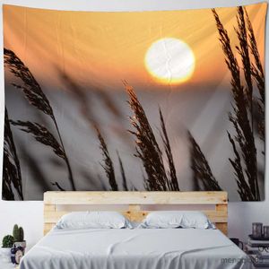 Wandtapijten Lake Reed Sunshine Landschap Wandtapijten Art Decoratieve Deken Gordijn Opknoping Thuis Slaapkamer Woonkamer Decoratie R230710