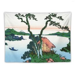 Wandtapijten Lake Suwa in de provincie Shinano door Katsushika Hokusai Tapijt Kamerdecoratie Esthetiek voor uw slaapkamer