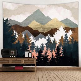 Tapisseries paysage fond forêt tissu de mode de mode maison simple de décoration atmosphère