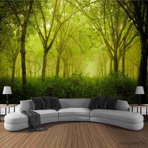 Tapices Landscape Tree Forest Tapestry Exquisito Tapestry Wall Hanging Home Bedroom Sala de estar Decisión R230815
