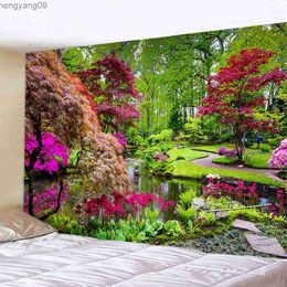 Tapisseries grandes belles forêts naturelles tapisserie Hippie Sea Cave paysage naturel mur suspendu paysage tapisseries art décor de décoration de murs r230817