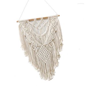 Tapices Gran Macrame Decoración de pared Boho Tapiz con borla Chic Bohemio Adorno hecho a mano Vivero Dormitorio Apartamento Dormitorio