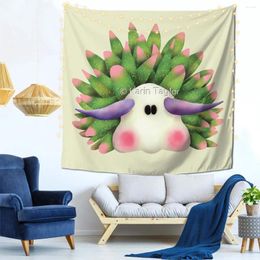 Tapestries blad schaap zee slug nudibranch muur decor tapijt tapijt gemakkelijk om te hangen woonkamer perfect cadeau polyester delicaat