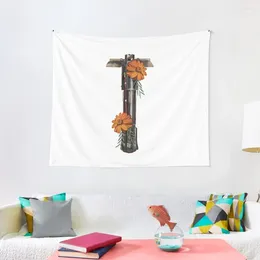 Tapestries LightsAber ontspruiten oranje bloemen Tapijtwanddecoratie Home Decor Accessories voor kamer