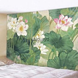 Wandtapijten Lotusblad lotus tapijt muur opknoping boho hippie kleine frisse huiskunst decoratie yogamat grote strandhanddoekvaiduryd