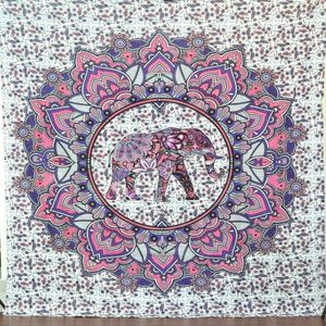 Tapisseries Lucky Elephant Mandala Tapestry Hippie Wall Sentures décor extérieures Picnic Yoga Mat serviette de plage canapé coloré canapé / lit coloré