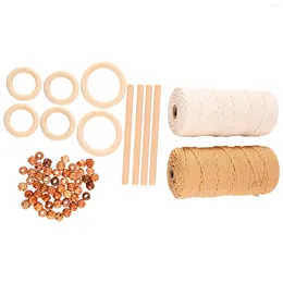 Tapisches Kit de bricolage de macrame 218 yards 3 mm de corde de coton de corde naturelle