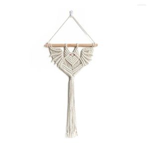 Tapices Macrame Tapiz Colgante de pared Cuerda de algodón Decoración Jardín Halloween Tejido a mano Percha hecha a mano Revestimientos para el hogar