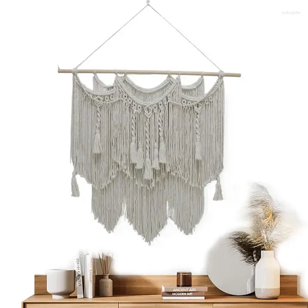 Tapisseries macrame décor mural artisanat suspendu avec des glands à la main art intérieur boho maison