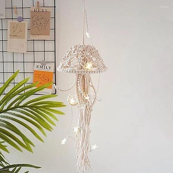 Tapisseries macrame mur suspendu ratateur de rêve de méduse avec des lumières étoiles décor beaux appartements appartement décoration de porte durable