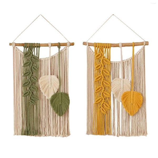 Tapisseries macrame mur d'ornement de suspension exquise décorative tressée tressée bohemien bohemian tapisserie pour appartement du bureau du bureau