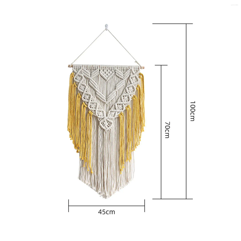 Tapestries Macrame Wall Hanging Tassel Ornament Chic Handmade Woven Tapestry Art Decor For Wedding Party Apartment Home