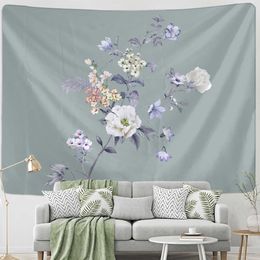 Wandtapijten Magnolia Bloem Decoratief Schilderen Tapijt Muur Hangende Kunst Eenvoudig En Fris Esthetisch Kamer Achtergrond Doek Decor