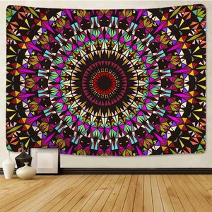 Tapisseries Mandala's Eye Tapestry mur suspendu sorcellerie divination de voyage matelas bohemian décor