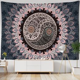 Tapestries mandala tapijtwand hangende mystieke hekserij boho psychedelic hippie art tapiz slaapkamer home decor 230818