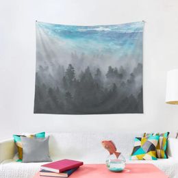 Tapisseries brumeuse forêt océan beauté tapisserie fournitures pour la maison murale décorative